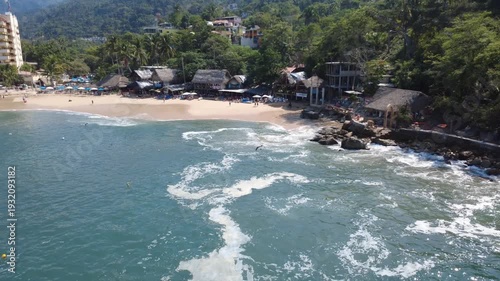 Cinematic Drone Reverse Shot – Mismaloya Beach