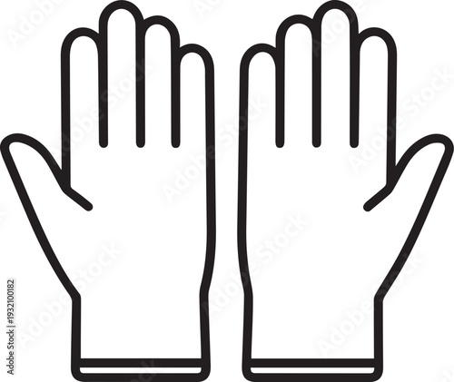 A pair of sterile medical gloves, showcasing a clean, minimalist design for protection and safety, ready for the healthcare or hygiene environment.