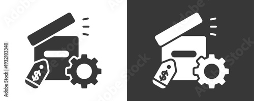 Productization Model Icon Set Vector Collection Isolated In Black And White