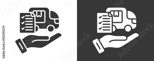 Delivery Framework Icon Set Vector Collection Isolated In Black And White