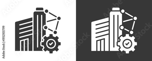 Business Framework Icon Set Vector Collection Isolated In Black And White
