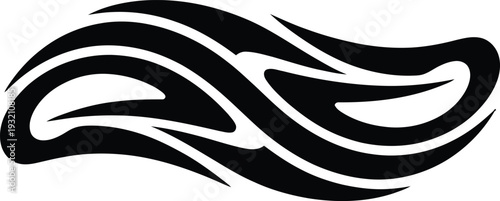 Tribal arm tattoo abstract black flowing pattern bold art