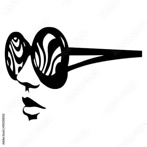 Surrealist art portrait silhouette