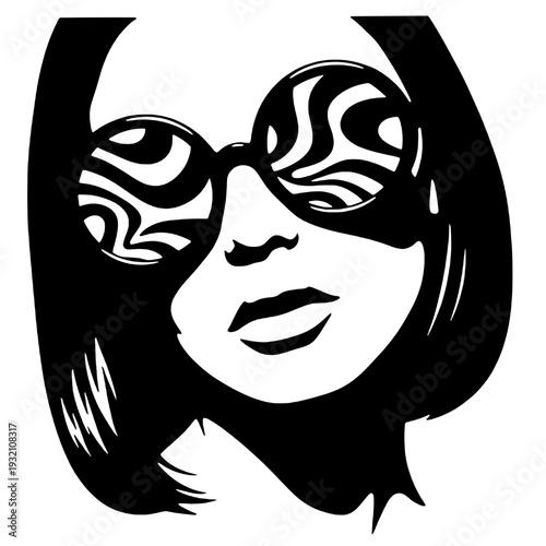 Surrealist art portrait silhouette