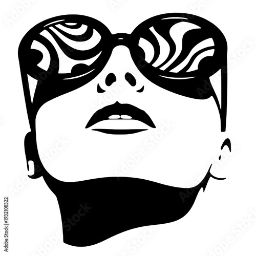 Surrealist art portrait silhouette