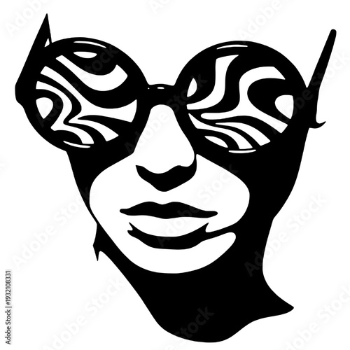 Surrealist art portrait silhouette