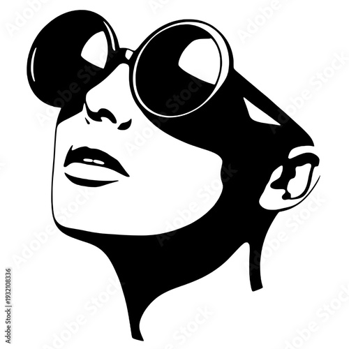 Surrealist art portrait silhouette