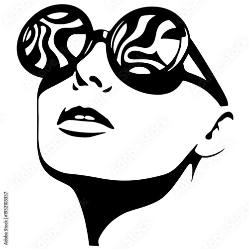 Surrealist art portrait silhouette