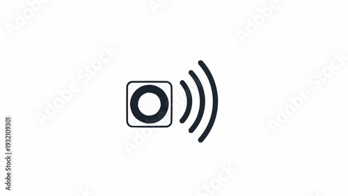 Camera WiFi Signal Icon Symbol.