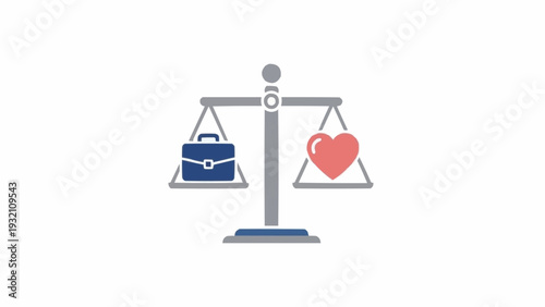 Balance Scale Weighing Purse and Heart.