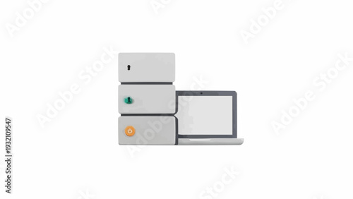 Modern Minimalist Filing Cabinet with Drawers.