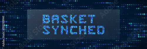 Basket Synched digital typography for ecommerce inventory management and data synchronization