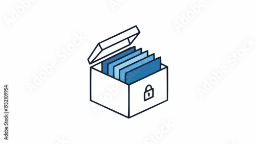 Secure File Box with Confidential Documents.