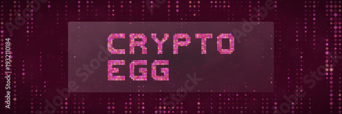 Crypto Egg Digital Asset Banner for NFT Gaming and Blockchain Collectibles