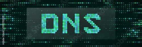 DNS Domain Name System Digital Security Concept for Cyber Defense and Network Infrastructure