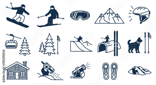 Diverse Silhouettes for Modern Snowboarding and Skiing Adventures