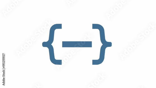 Bracket symbol icon graphic.