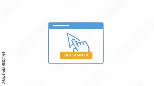 Hand Clicking Computer Mouse Button.