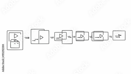 Simple Flowchart Diagram with Process Steps.