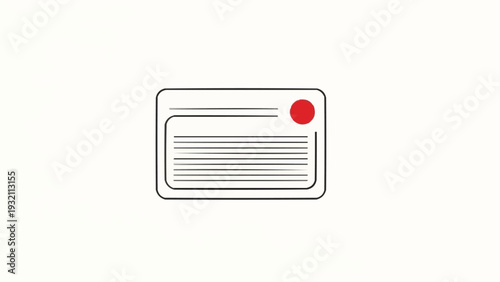 Notification email message icon symbol.