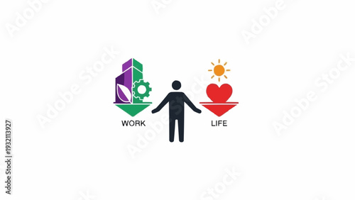 Man Balancing Work and Life Harmony.