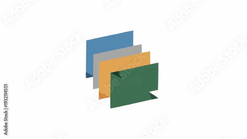 Colorful rectangular shapes stacked together.