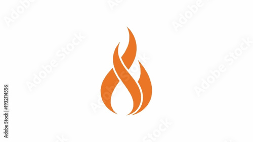 Orange flame icon symbol fire.