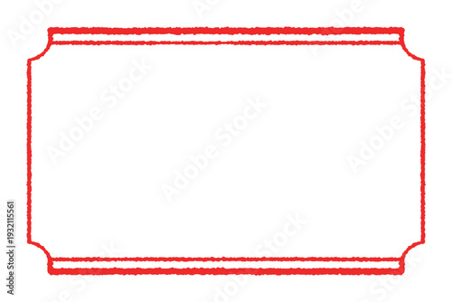 フリーハンドの囲み枠・赤・装飾素材