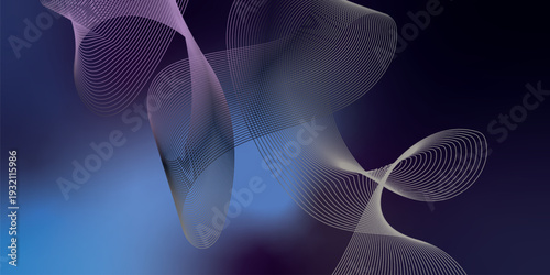 Deep blue and purple gradient backdrop with smooth mesh waves, subtle grain texture, modern abstract web banner, empty space for text.