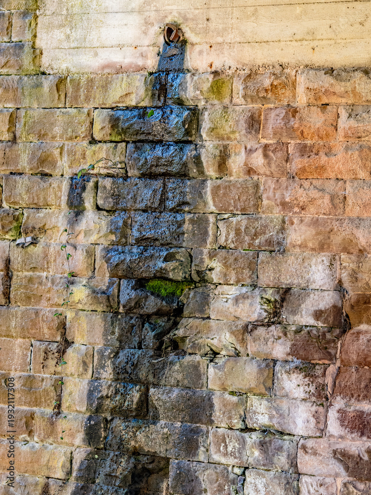 Fototapeta premium Feuchtigkeit und Schimmel an einer Brücke