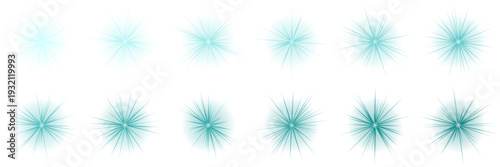 Teal magical spell effects and celestial star icons for fantasy game user interface design