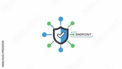 Shield with Checkmark and Network Connections.