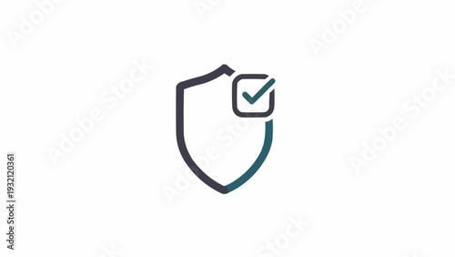Shield with checkmark icon security.