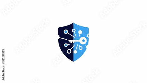 Shield with gear and cogwheel design.