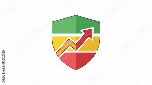 Free Download Shield with growth arrow graph. - GFXLoad