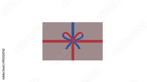 Gift box with colorful ribbon bow.