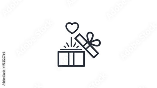 Gift Box with Heart Surprise.