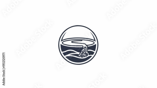 Simple Black and White Logo Design Element.