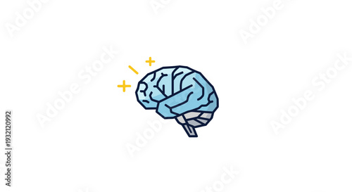 Brain with creative idea lightbulb.