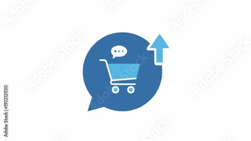 Shopping cart online store icon.