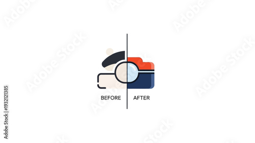 Glasses Icon Before And After.