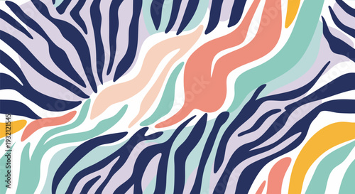 Vibrant artistic abstract animal print vector graphic seamless pattern design