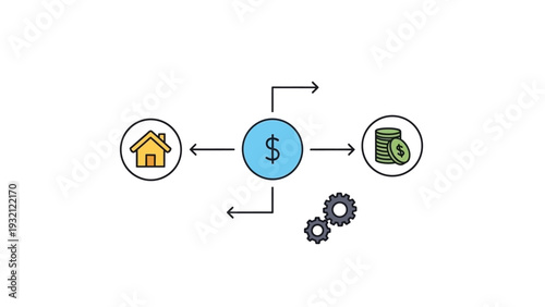 Money and finance exchange concept.