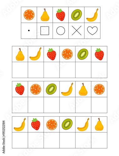 Educational material for preschoolers. A game that tests logic and attention. Activity for pre sсhool years kids and toddlers.
