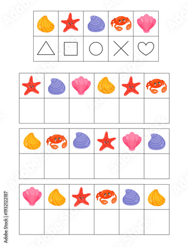 Educational material for preschoolers. A game that tests logic and attention. Activity for pre sсhool years kids and toddlers.