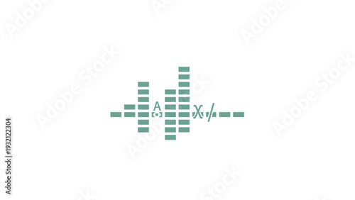 Green Bars Forming Cross Symbol.