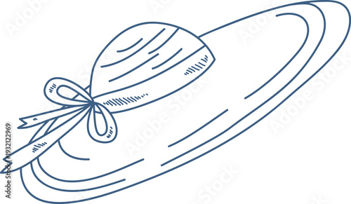 Sunhat With Ribbon Sketch
