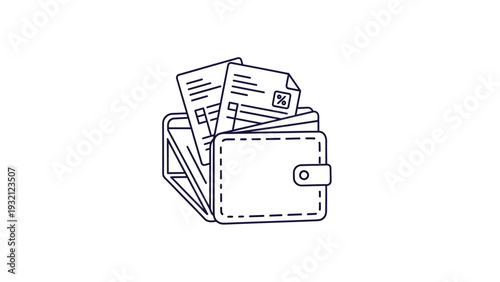 Open Leather Wallet with Cash.