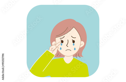Woman with Itchy Watery Eyes from Allergies
