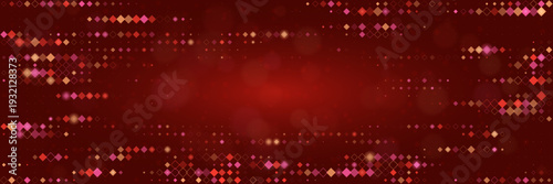 Abstract red digital data stream for quantum computing and cybersecurity encryption technology